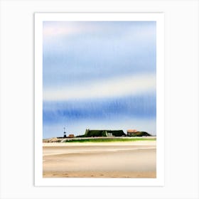 Plage Du Touquet 2, France Watercolour Art Print