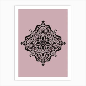 Rhombus Lace Folk Art Art Print