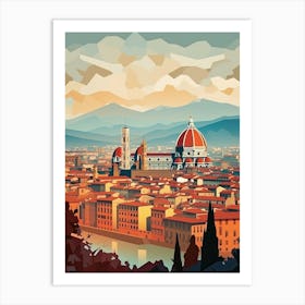 Florence, Italy, Geometric Illustration 2 Art Print