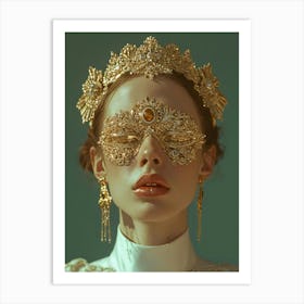 Golden Beauty - Sunglass portrait 2 Art Print