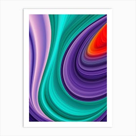 Abstract landscape: wave #3 Art Print