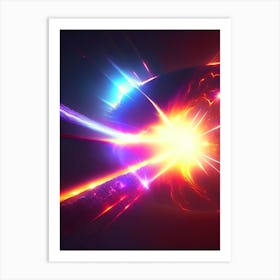 Gamma Ray Burst Neon Nights Space Art Print