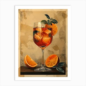 Vintage Aperol Spritz Art Print Art Print