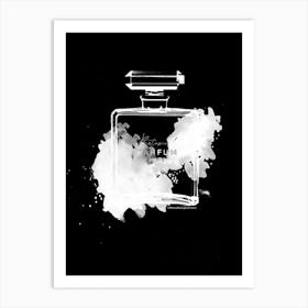 Botanical Parfum Black And White Art Print