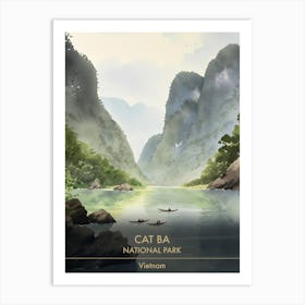 Cat Ba National Park Vietnam Watercolour 1 Art Print