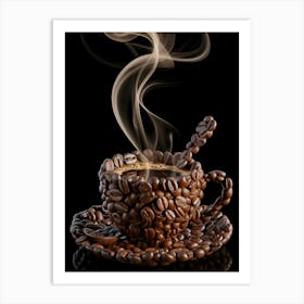 Coffee Cup With Steam 1 Art Print