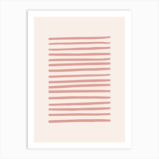 Abstract Pink Lines Art Print
