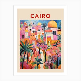 Cairo Egypt Fauvist Travel Poster Art Print