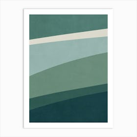 Abstract Wavy Lines - V01 Art Print