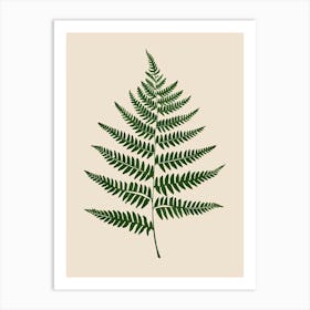 Fern Plant Minimalist Illustration 7 Art Print