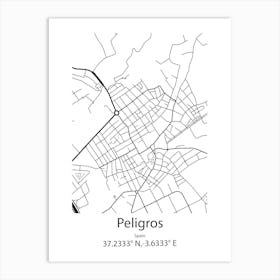 Peligros,Spain Minimalist Map Poster