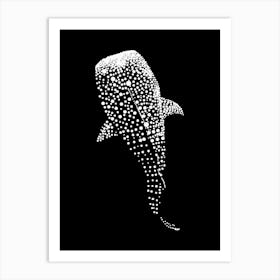 Whale Shark Dot Art Design Art Print