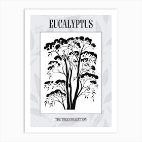 Eucalyptus Tree Simple Geometric Nature Stencil 1 Poster Art Print