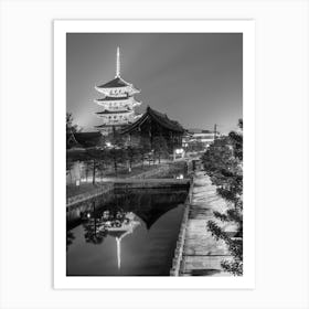 Charming Kyoto Impression Of Toji In The Evening Art Print