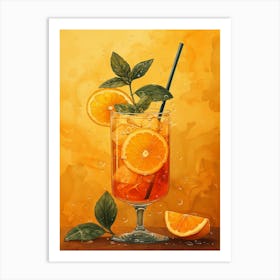 Orange Cocktail 22 Art Print