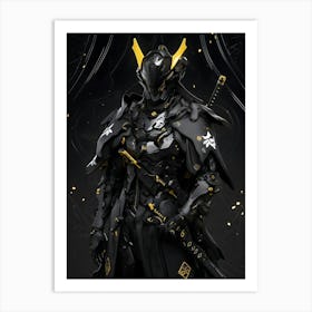 Black Samurai Art Print