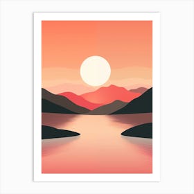 Sunset In The Mountains Art Print