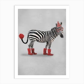 Party Zebra Art Print