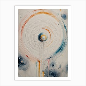 Primary Swirl Drop Art Print