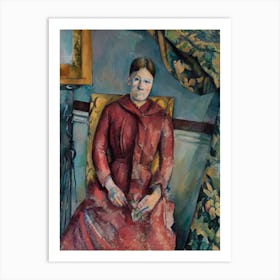 Madame Cézanne In A Red Dress, Paul Cézanne Art Print