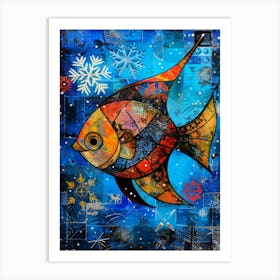 Fish In The Snow Art Print