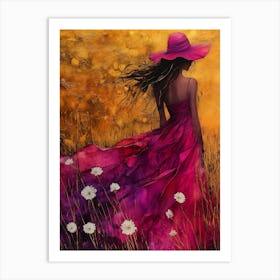 Girl In A Hat 2 Art Print