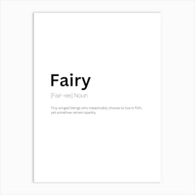 Fairy Definition Meaning Art Print