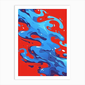 Splashing Water Art Print