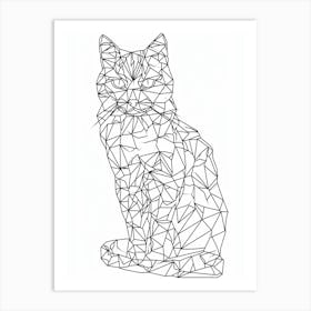 Geometric Cat Art Print