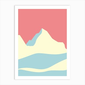 Abstract Mountain Range Art Print
