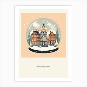 Amsterdam Netherlands 4 Snowglobe Poster Art Print