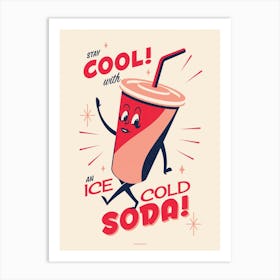 Snack Pack Vintage Style Cinema Soda Pop Drink Print Art Print