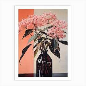 Bouquet Of Joe Pye Weed Flowers, Autumn Fall Florals Painting 0 Art Print