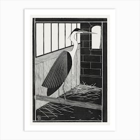 Giant Heron (1915), Samuel Jessurun Art Print