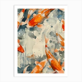 Watercolor Koi 28 Art Print