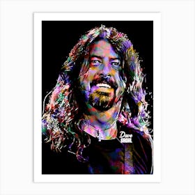 Dave Grohl Rock Music Legend in Colorful 5 Affiche