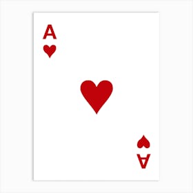 1iamfy 1246 Ace Of Hearts Red Copy Art Print