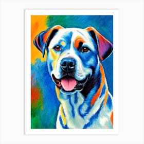 American Staffordshire Terrier 2 Fauvist Style Dog Art Print