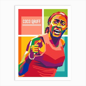 coco gauff Art Print