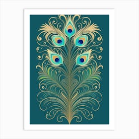 Peacock Feathers Art Print