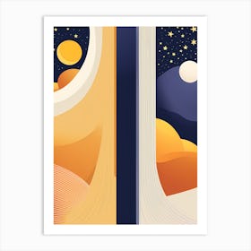 DAY AND NIGHT VECTOR ART 4 Art Print