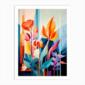 Abstract Flowers 12 Art Print