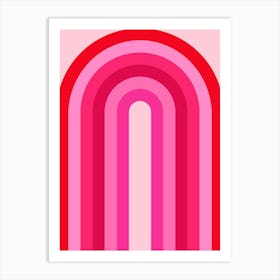 Rainbow Pink And Red Art Print