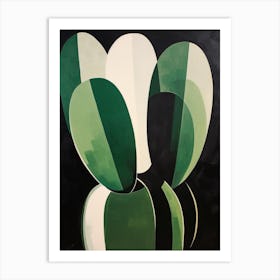 Modern Abstract Cactus Painting Bunny Ear Cactus 2 Art Print