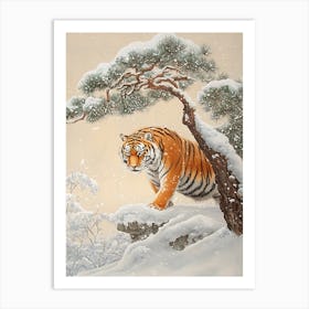 Stunning Tiger In The Snow 7 Poster