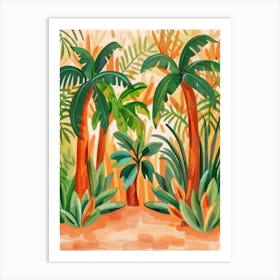 Watercolor Tropical Background 1 Art Print