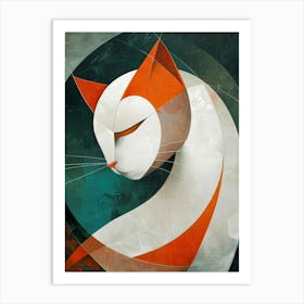 Abstract Cat 2 Art Print