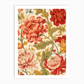 Peony Wallpaper 1 Art Print