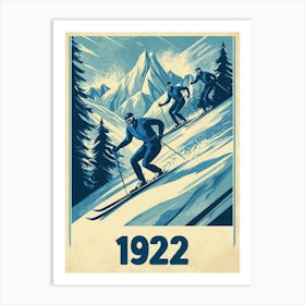 Aihrgdesign A Vintage Sports Poster Inspired By Winter Games Art Print