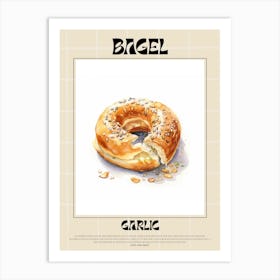Garlic Bagel 1 Art Print